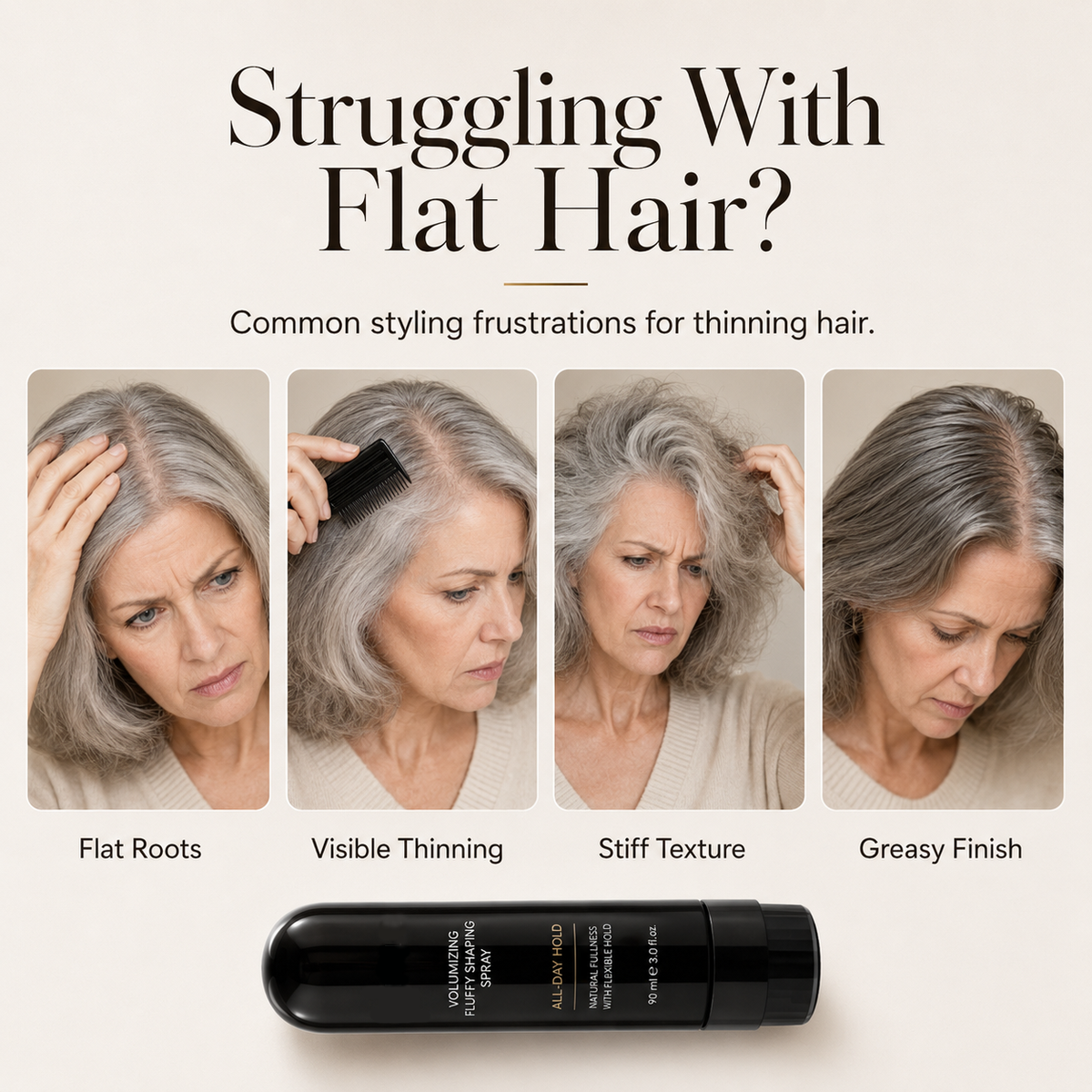 Last Day Promotion 50% OFF🔥Fluffy Hair Shaping Spray, Long Lasting Peach Scent Volumizing Hair Mist for All-Day Hold
