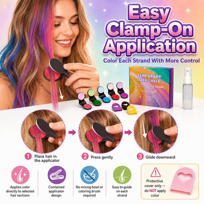 🔥Last Day 60% OFF 🌻12-Color Temporary Hair Chalk Applicator Set