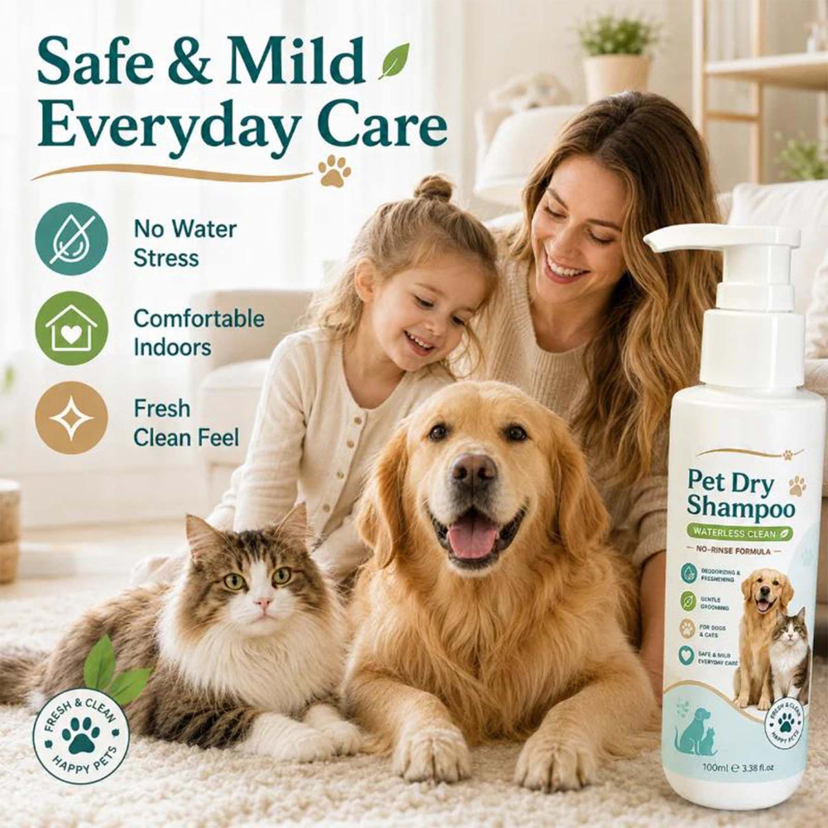 🥳HOT SALE🥳💞Waterless pet freshener, No-rinse, deodorizing & gentle. Fresh pet in minutes – grab yours!