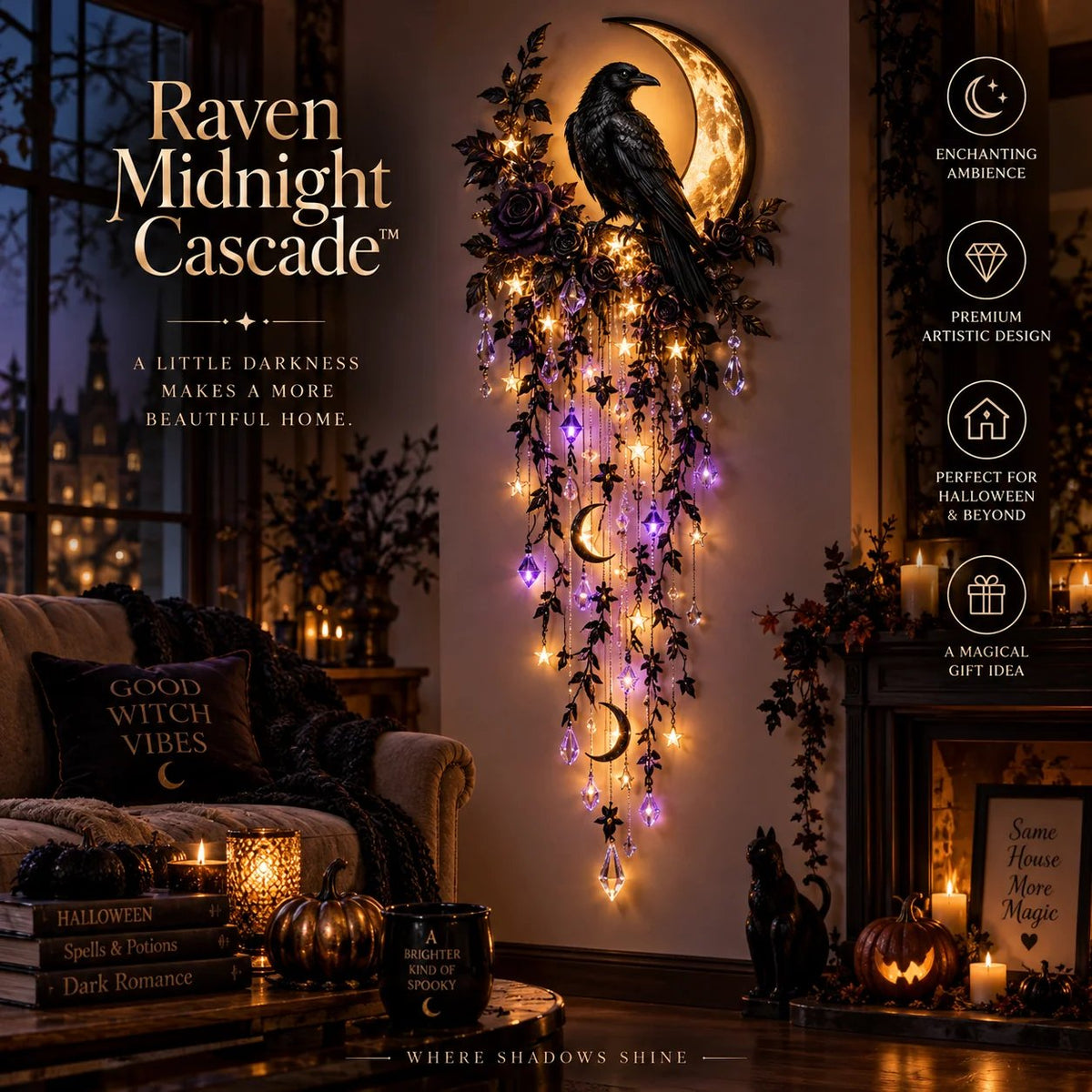 Last Day 49% OFF🔥Elegant Halloween Cascade Wall Light Collection