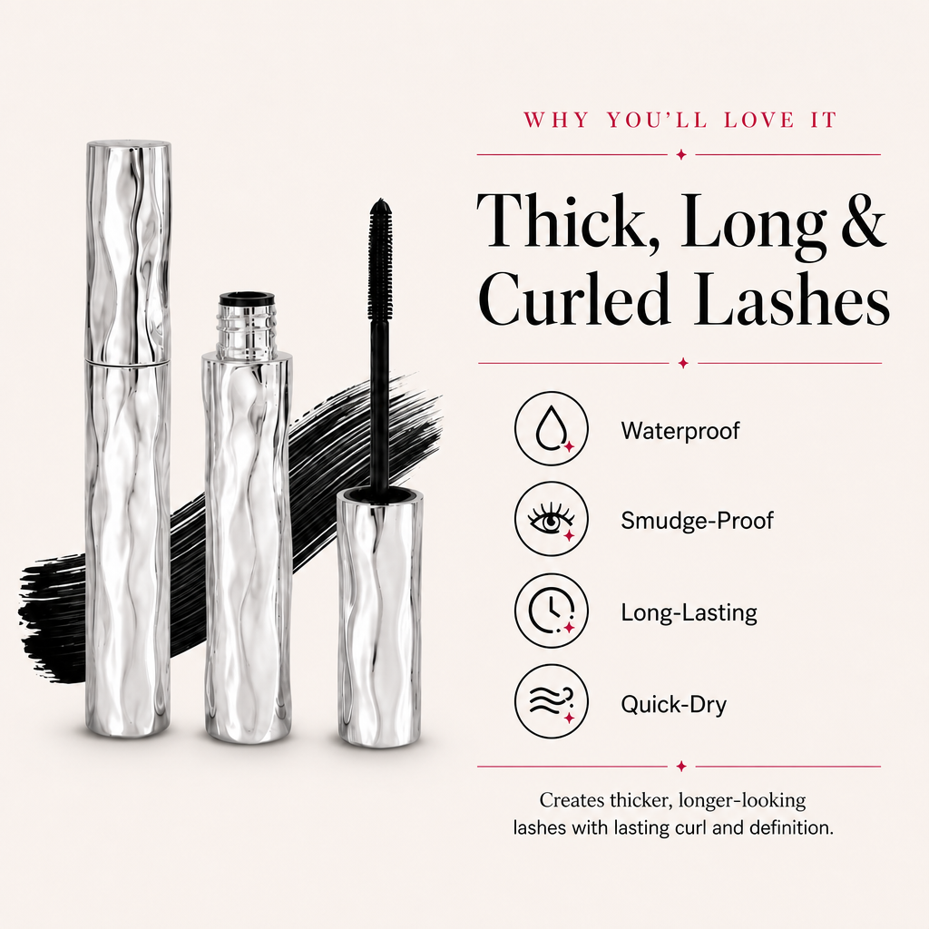 LAST DAY PROMOTION 52% OFF- BUY 1 GET 1 FREE💜Waterproof Curling & Lengthening Mascara