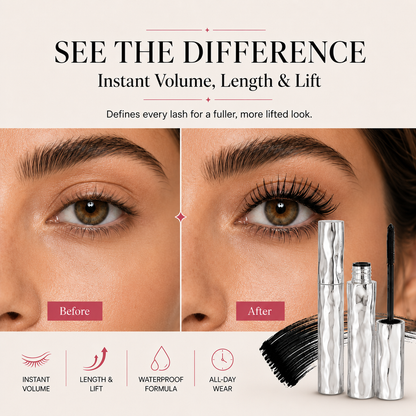 LAST DAY PROMOTION 52% OFF- BUY 1 GET 1 FREE💜Waterproof Curling & Lengthening Mascara