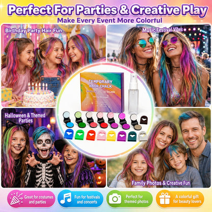 🔥Last Day 60% OFF 🌻12-Color Temporary Hair Chalk Applicator Set