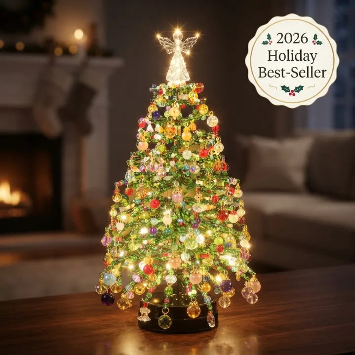 🔥🔥Juexio® DIY Beaded Crystal Christmas Tree Kit | Sparkling Tabletop Holiday Decor & Stress-Relief Crafting Gift for Women & Home