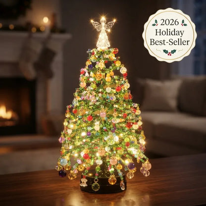 🔥🔥Juexio® DIY Beaded Crystal Christmas Tree Kit | Sparkling Tabletop Holiday Decor & Stress-Relief Crafting Gift for Women & Home