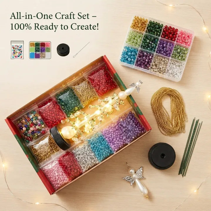 🔥🔥Juexio® DIY Beaded Crystal Christmas Tree Kit | Sparkling Tabletop Holiday Decor & Stress-Relief Crafting Gift for Women & Home