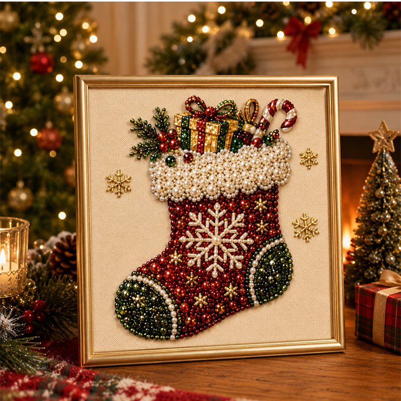 ⏳Last Day Sale Only $26.99!!🎁💎DIY Christmas Pearl Diamond Art Kit🎨Relaxing & Beginner-Friendly