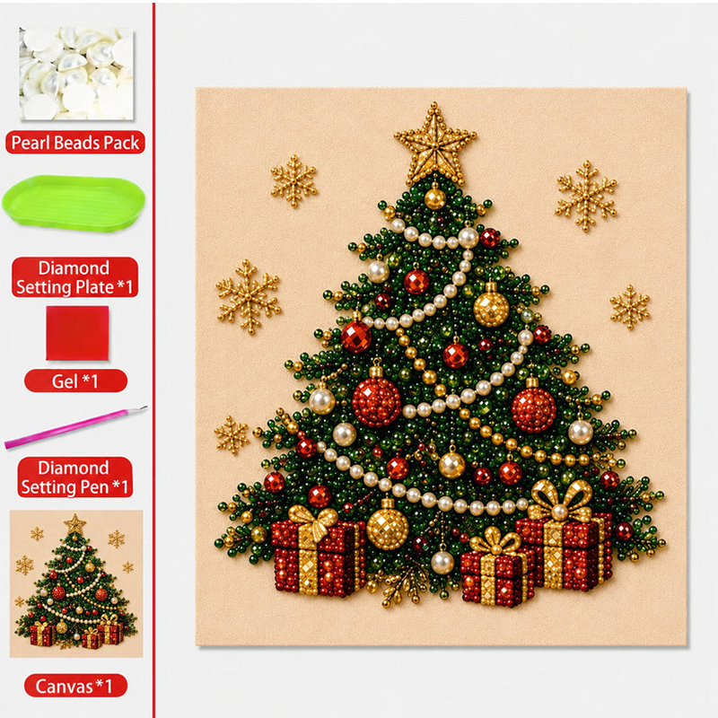 ⏳Last Day Sale Only $26.99!!🎁💎DIY Christmas Pearl Diamond Art Kit🎨Relaxing & Beginner-Friendly